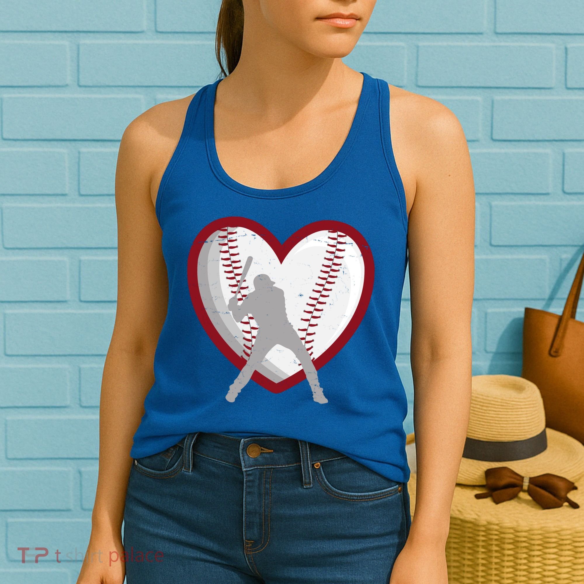 Baseball Heart Sport Lover Women's Tank Top