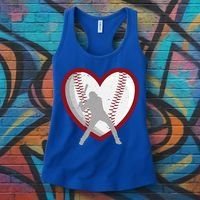 Baseball Heart Sport Lover Women's Tank Top thumb 3