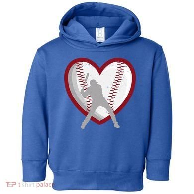Baseball Heart Sport Lover Toddler Hoodie