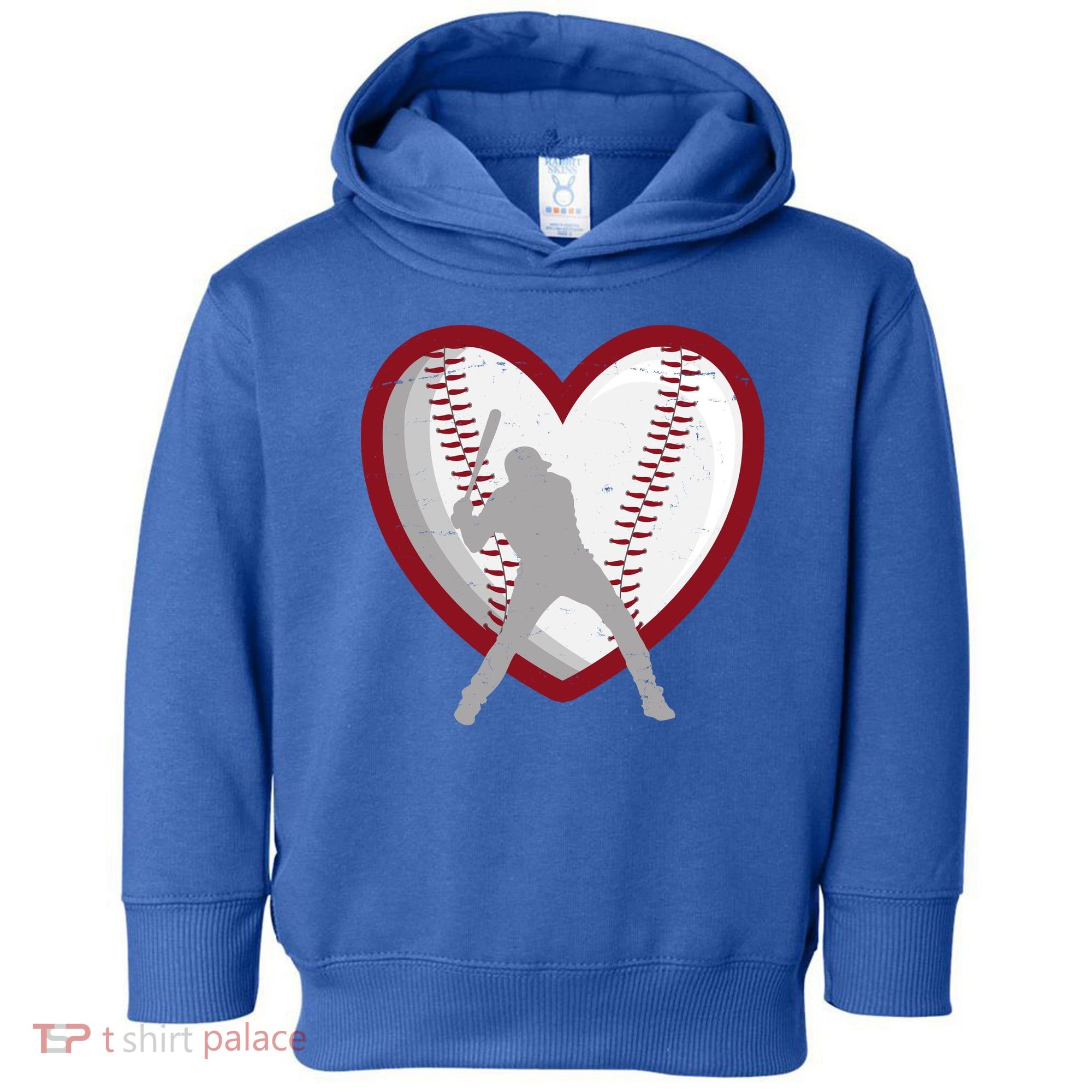 Baseball Heart Sport Lover Toddler Hoodie