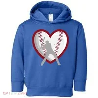 Baseball Heart Sport Lover Toddler Hoodie thumb 0