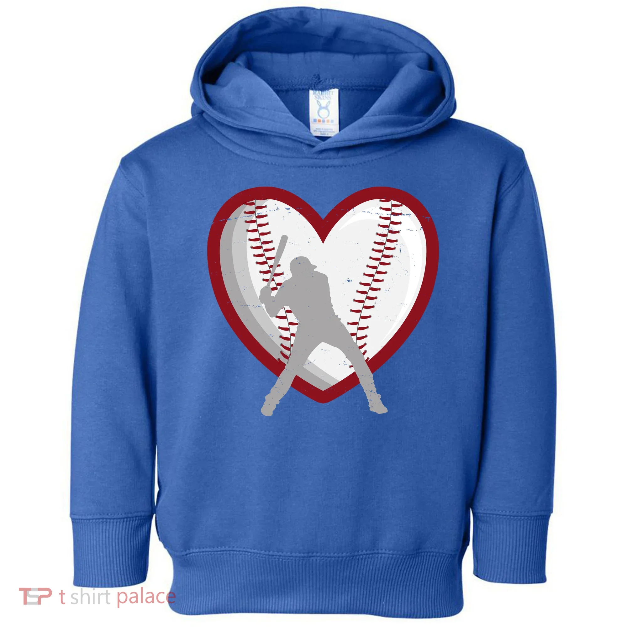 Baseball Heart Sport Lover Toddler Hoodie