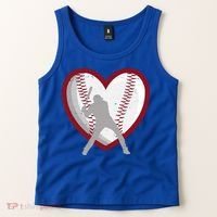 Baseball Heart Sport Lover Tank Top thumb 2
