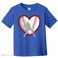 Baseball Heart Sport Lover Toddler T-Shirt thumb 0