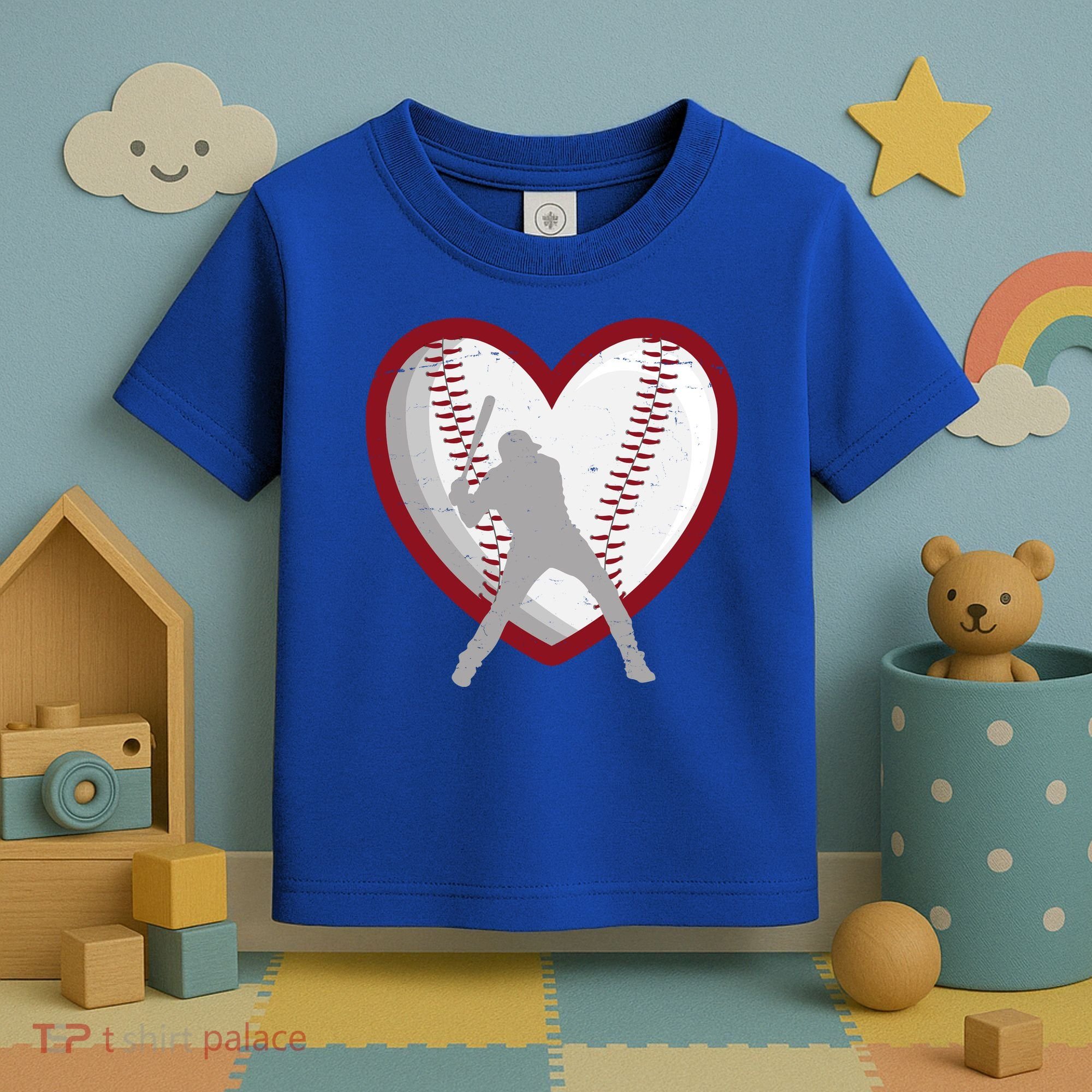 Baseball Heart Sport Lover Toddler T-Shirt