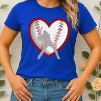 Baseball Heart Sport Lover Women's T-Shirt thumb 2