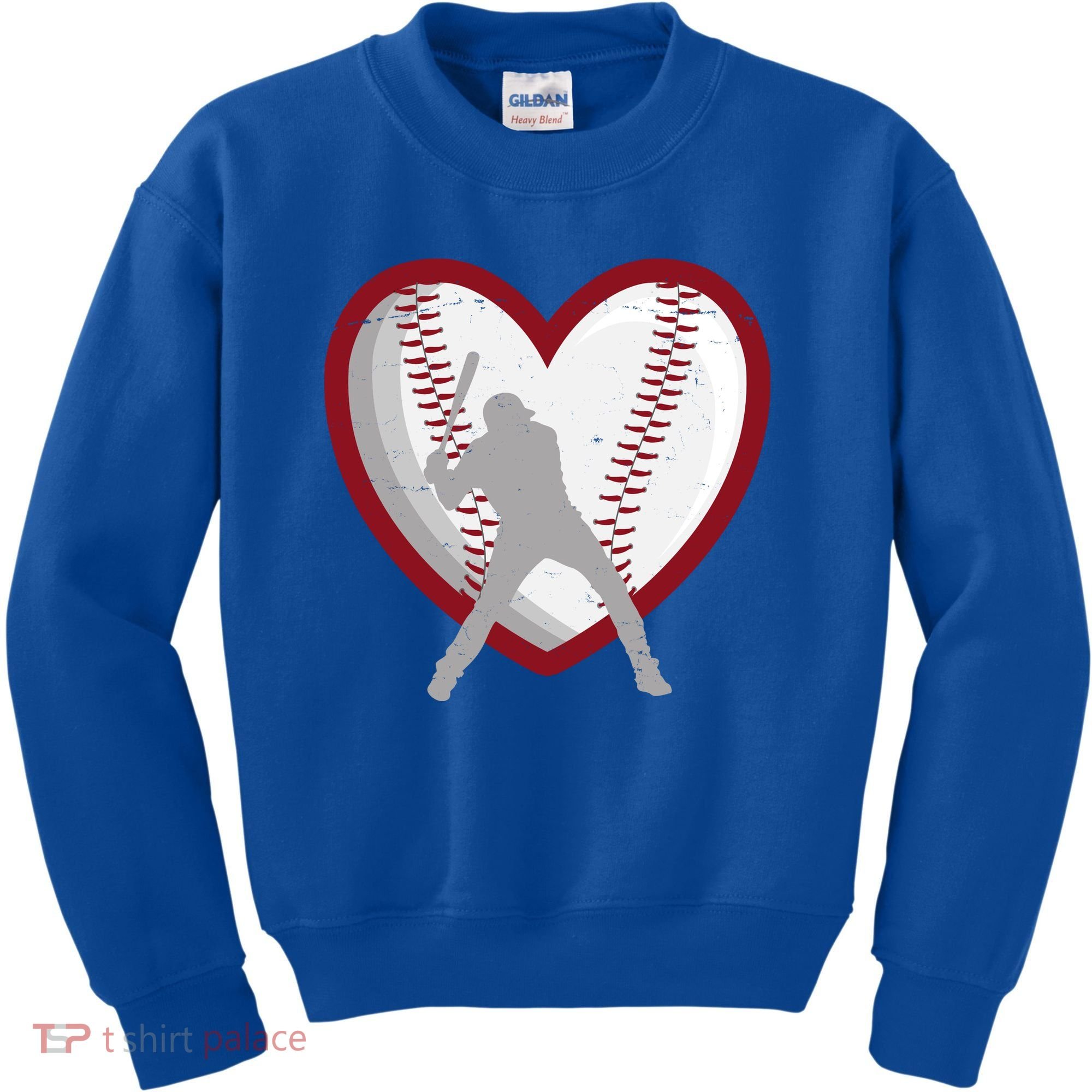 Baseball Heart Sport Lover Kids Sweatshirt