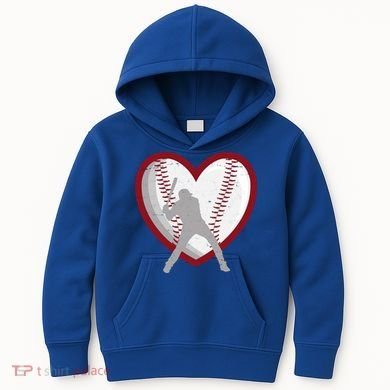 Baseball Heart Sport Lover Kids Hoodie
