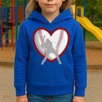 Baseball Heart Sport Lover Kids Hoodie thumb 3