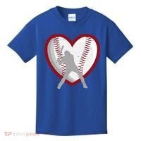 Baseball Heart Sport Lover Kids T-Shirt thumb 0