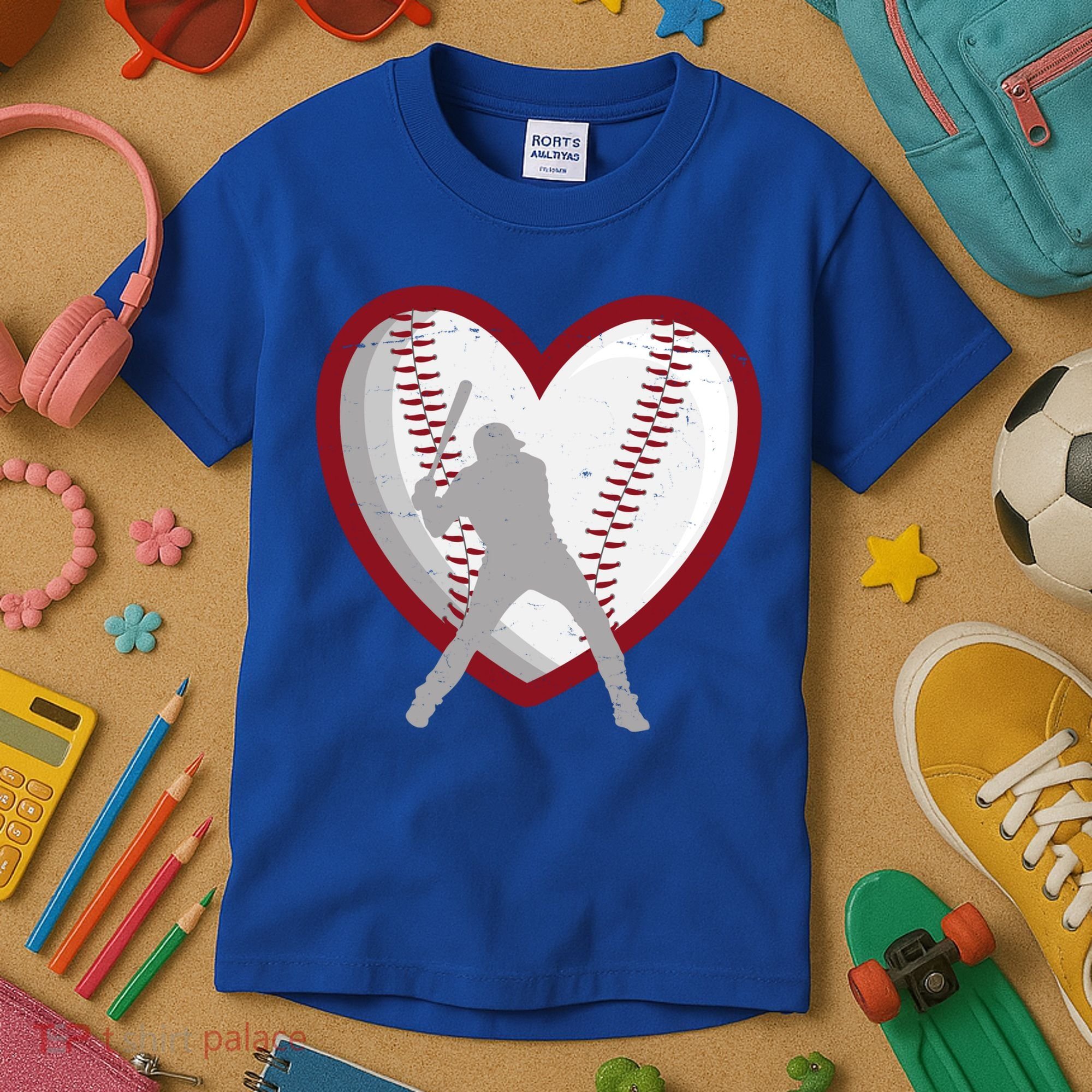 Baseball Heart Sport Lover Kids T-Shirt