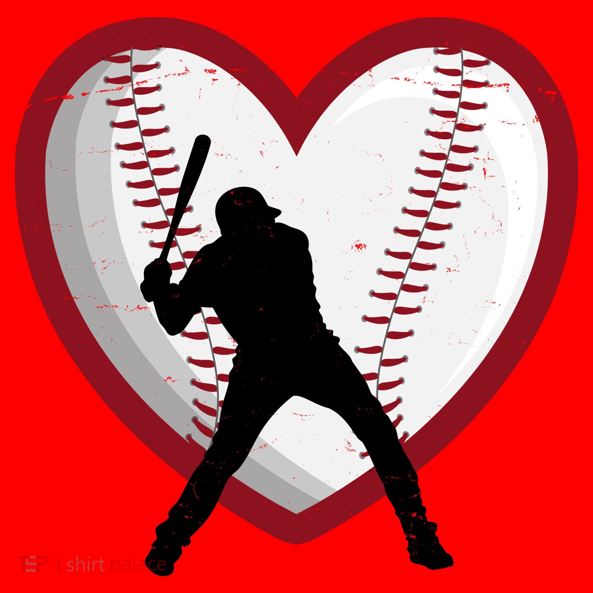 Baseball Heart Sport Lover Santa Hat
