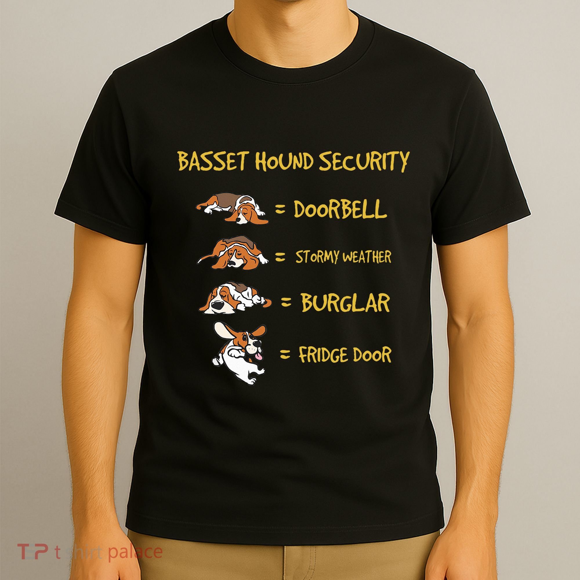 Basset Hound Security Gifts Funny Costume For Clothing T-Shirt