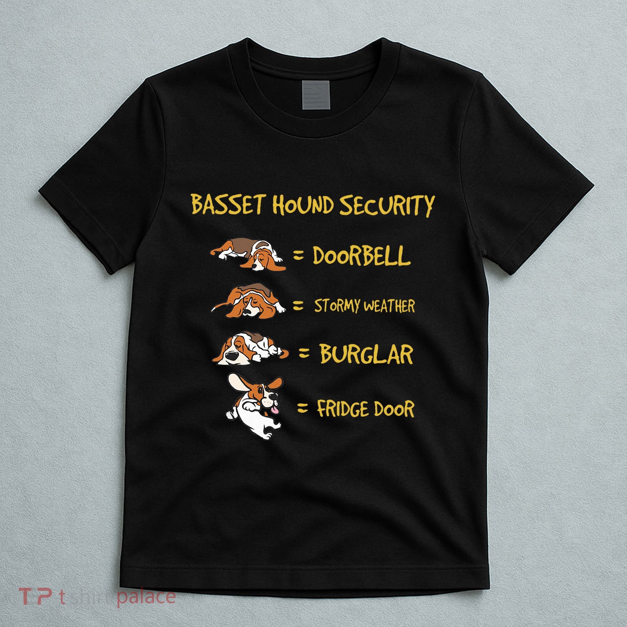 Basset Hound Security Gifts Funny Costume For Clothing T-Shirt