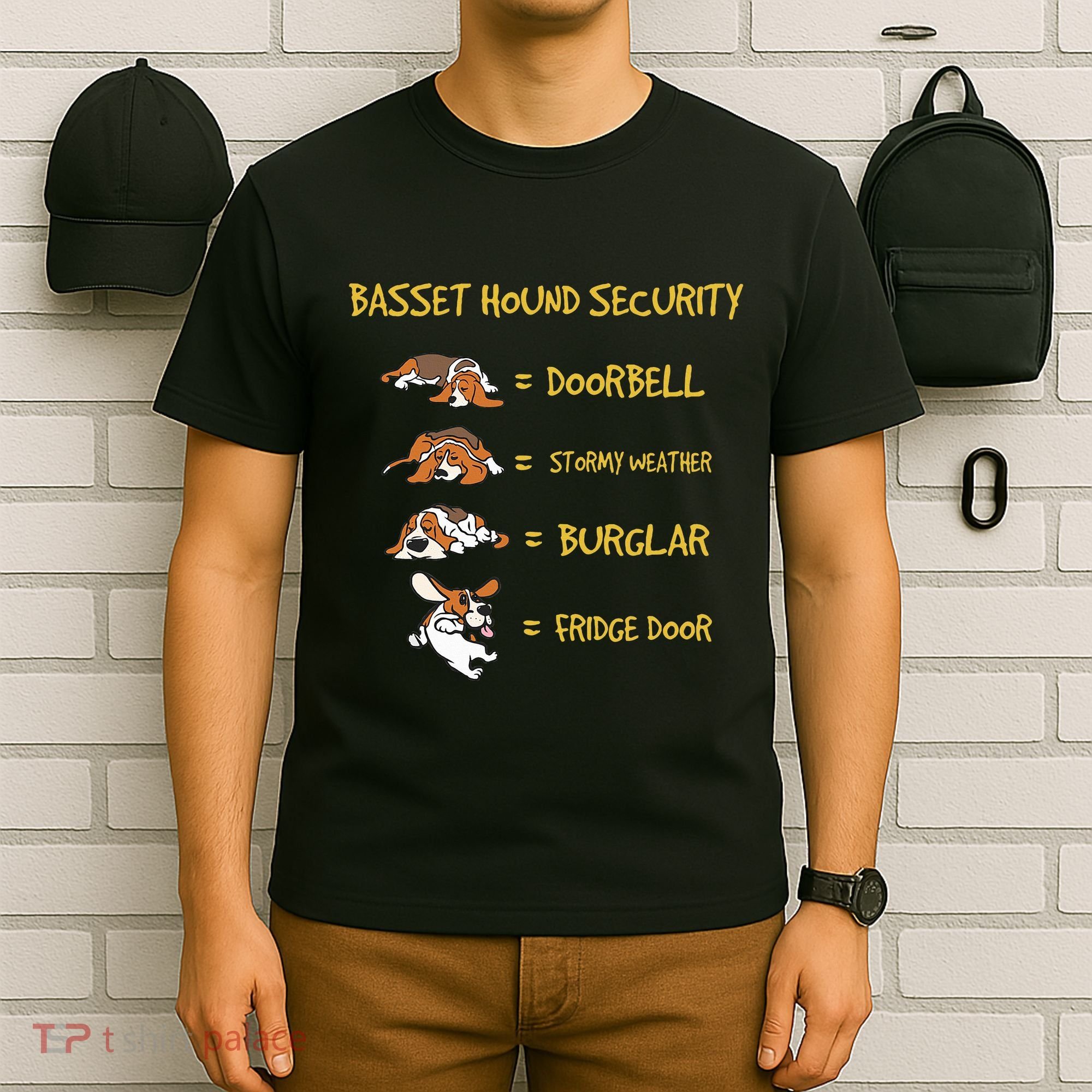 Basset Hound Security Gifts Funny Costume For Clothing T-Shirt