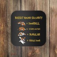 Basset Hound Security Gifts Funny Costume For Clothing Coaster thumb 0