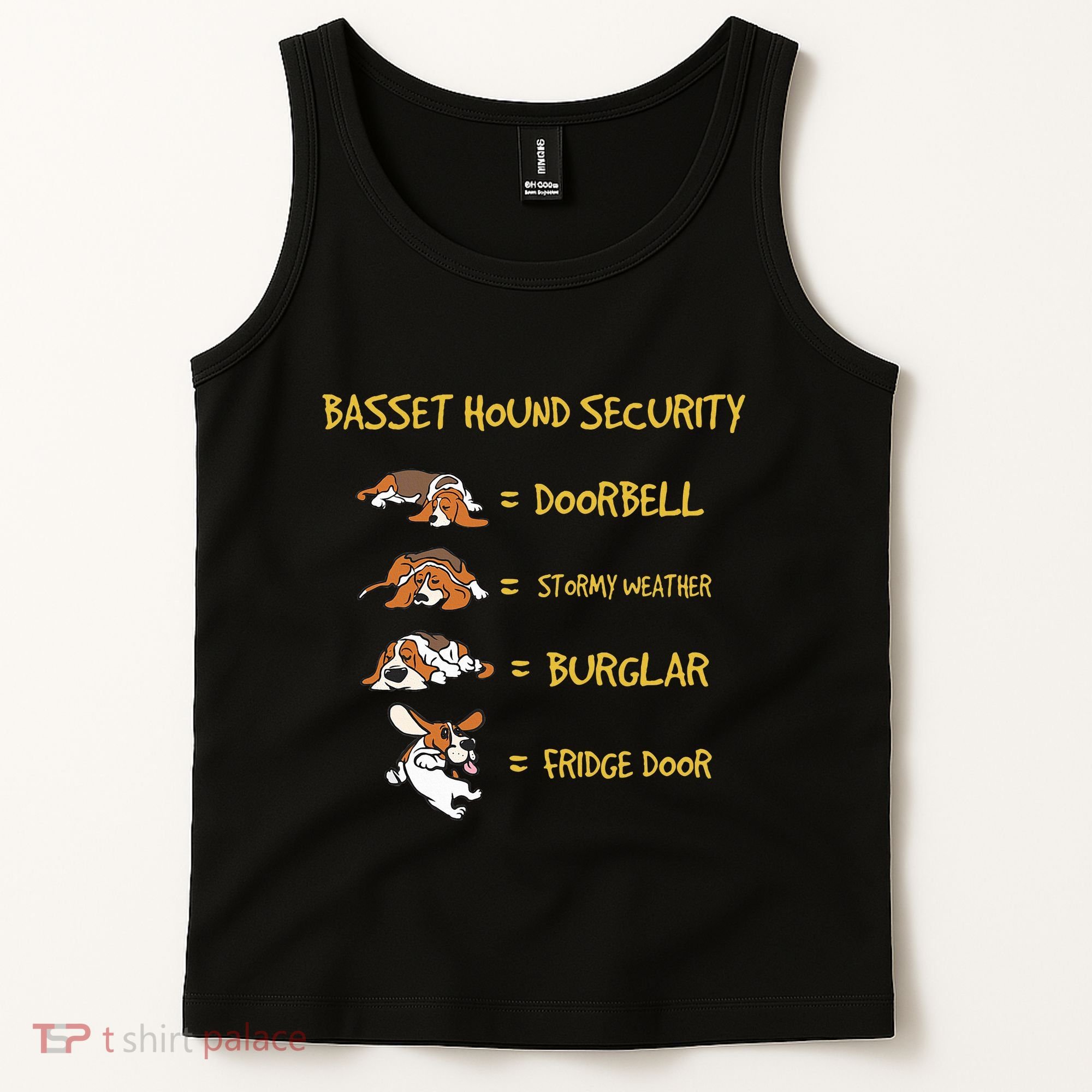 Basset Hound Security Gifts Funny Costume For Clothing Tank Top