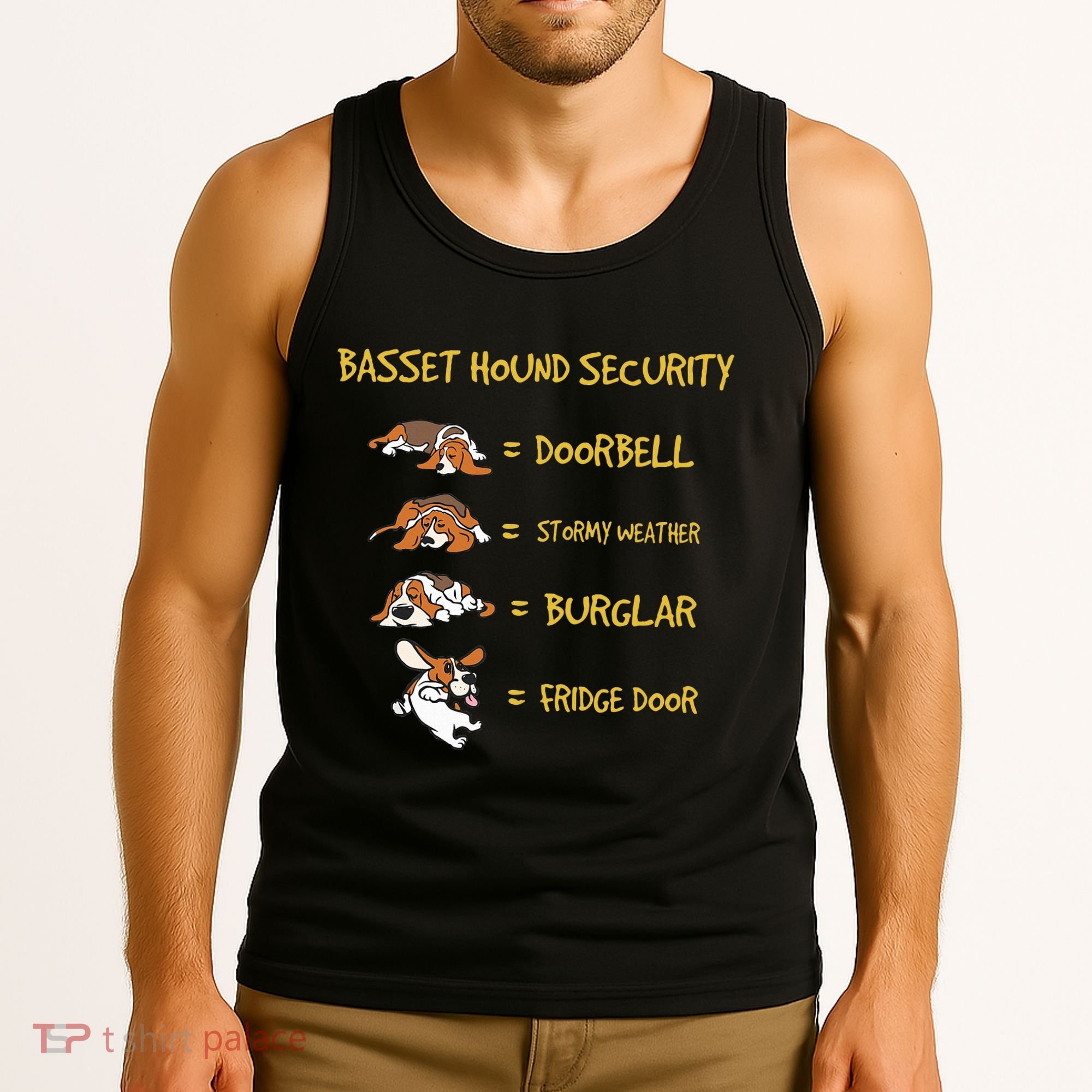 Basset Hound Security Gifts Funny Costume For Clothing Tank Top