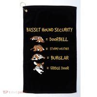 Basset Hound Security Gifts Funny Costume For Clothing Golf Towel thumb 0