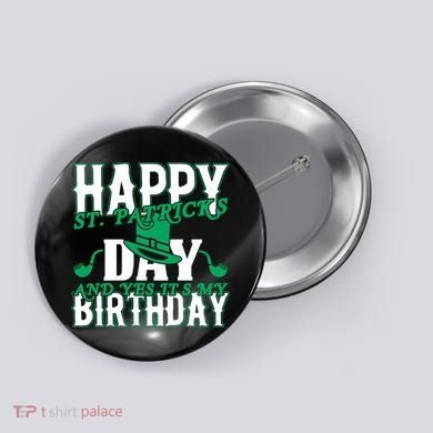 Birthday Happy St. Patricks Day Birthday Gift Design Button