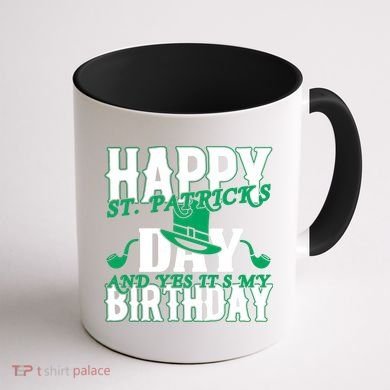 Birthday Happy St. Patricks Day Birthday Gift Design Coffee Mug back