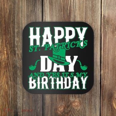 Birthday Happy St. Patricks Day Birthday Gift Design Coaster