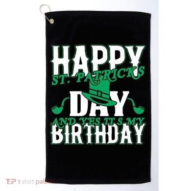 Birthday Happy St. Patricks Day Birthday Gift Design Golf Towel