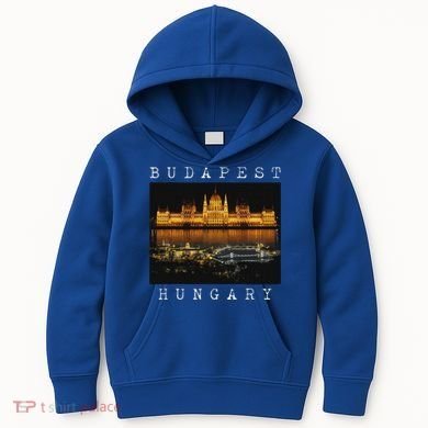 Budapest Hungary Skyline Souvenir Vintage Kids Hoodie