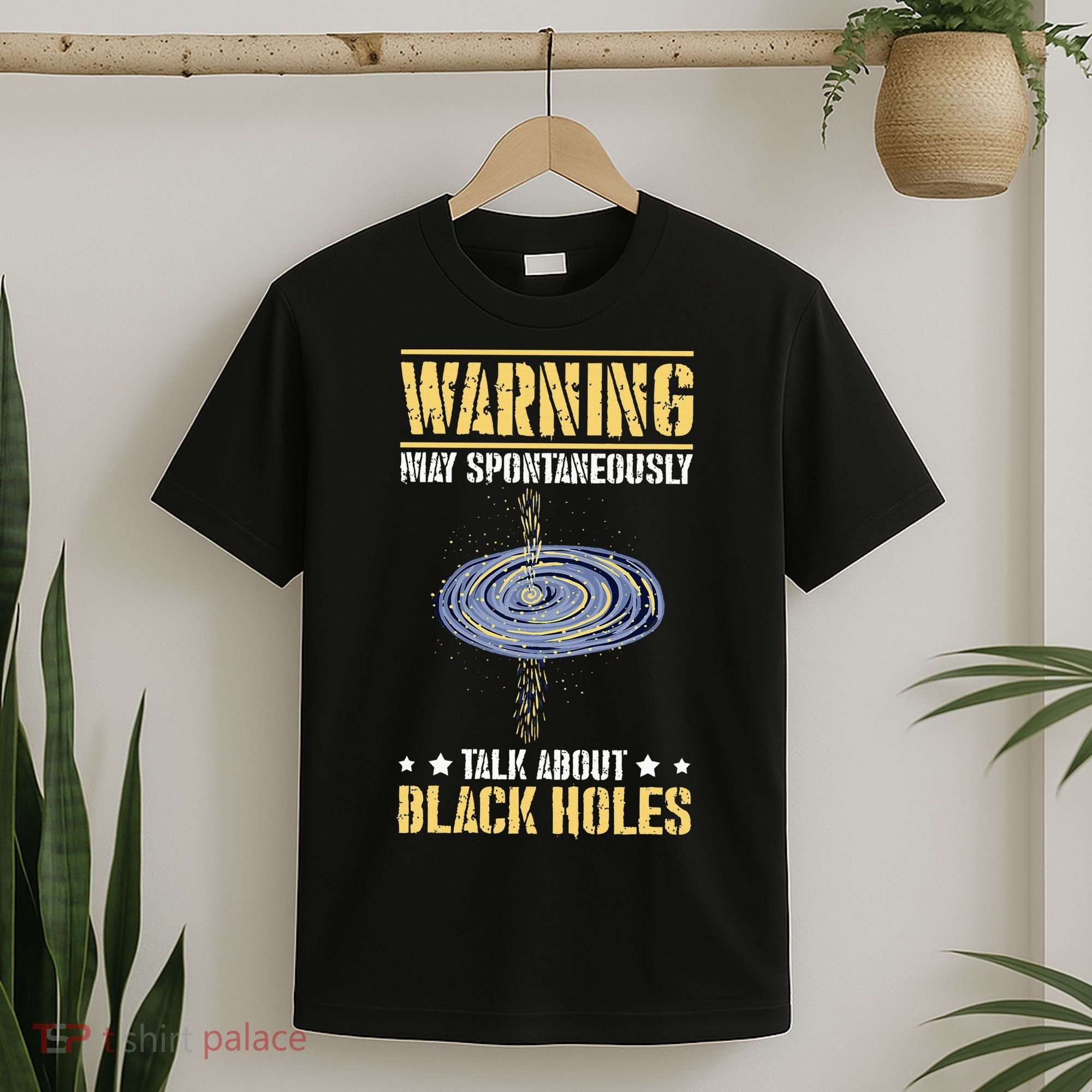 Black Hole Space Light Galaxy Universe Milky Way Gravity T-Shirt