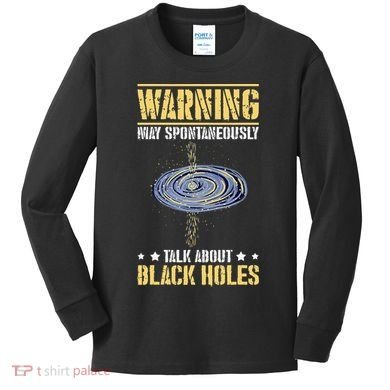 Black Hole Space Light Galaxy Universe Milky Way Gravity Kids Long Sleeve Shirt