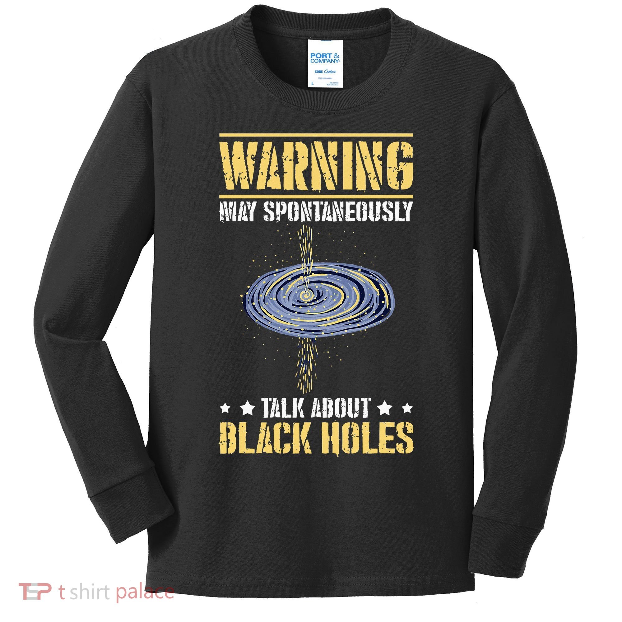 Black Hole Space Light Galaxy Universe Milky Way Gravity Kids Long Sleeve Shirt