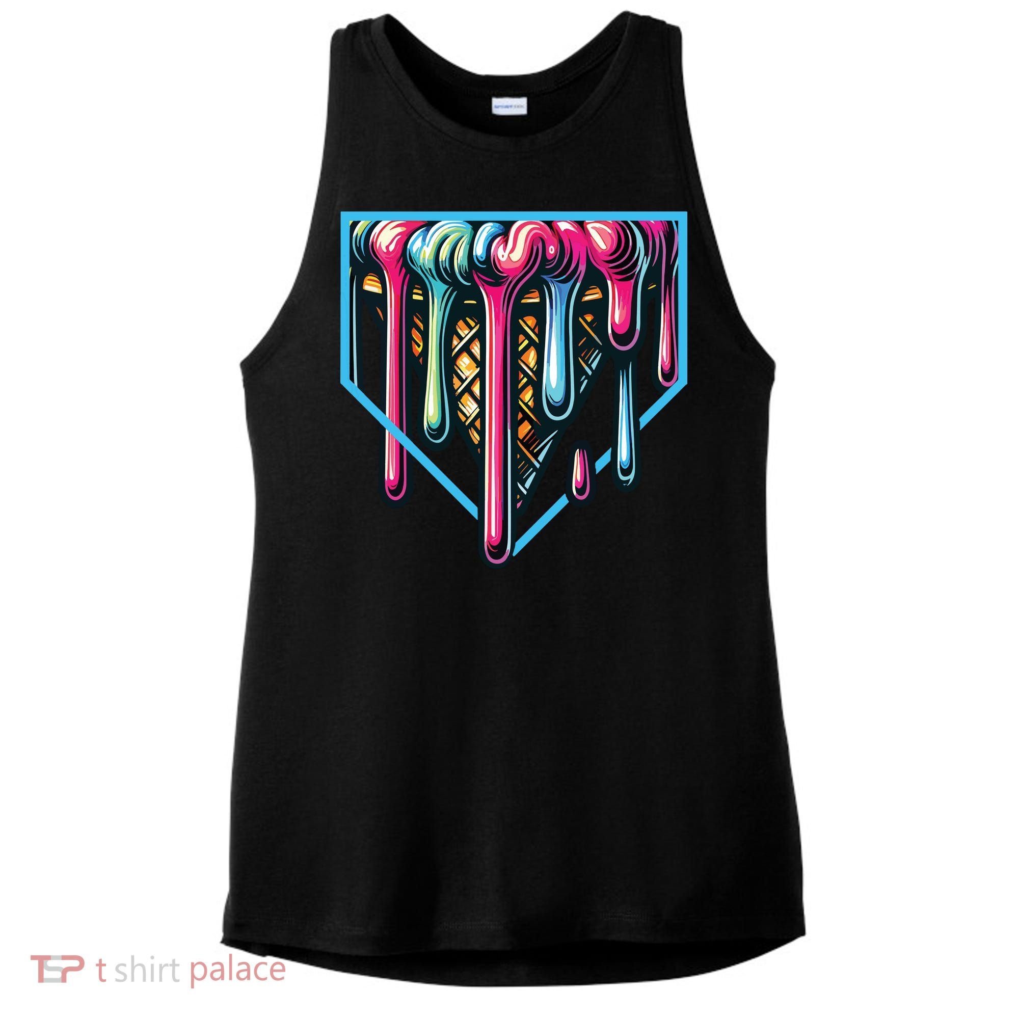 Baseball Home Social Club For Boy Ice Cream Drip Ladies PosiCharge Tri-Blend Wicking Tank