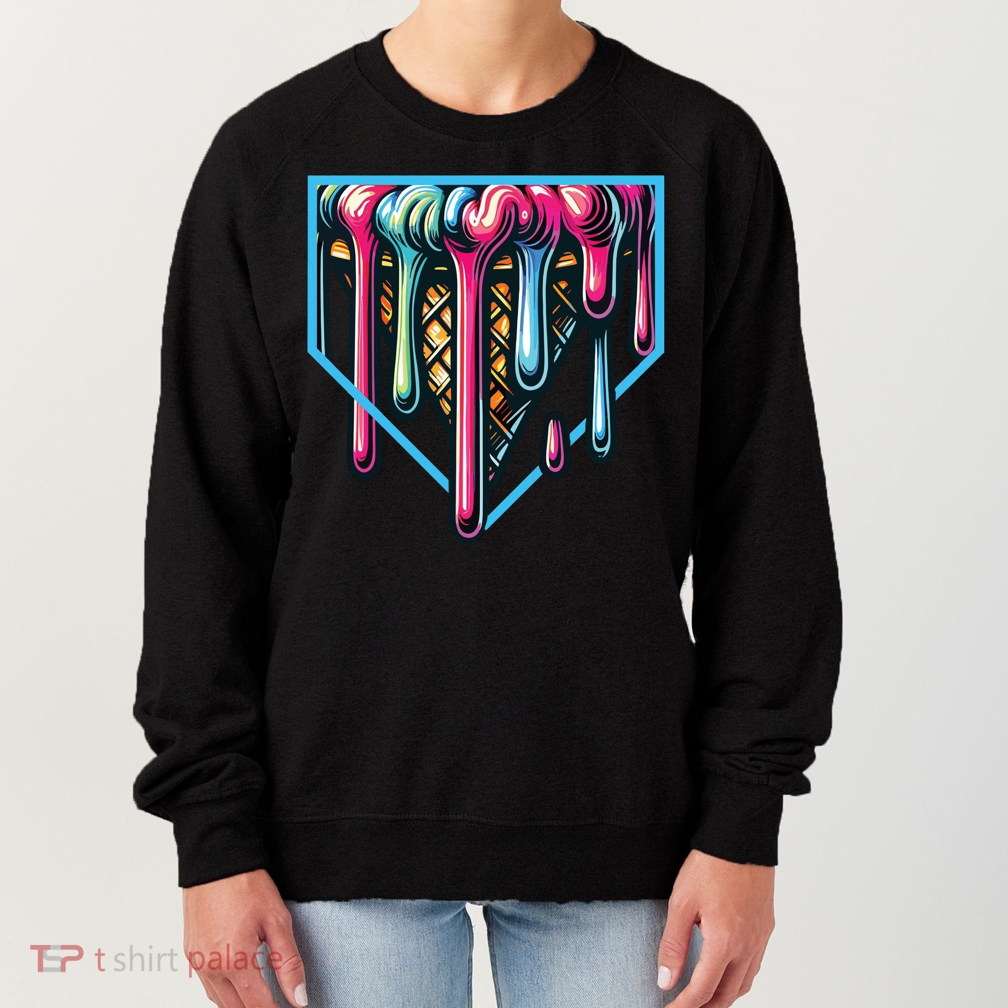Baseball Home Social Club For Boy Ice Cream Drip Women's Sweatshirt