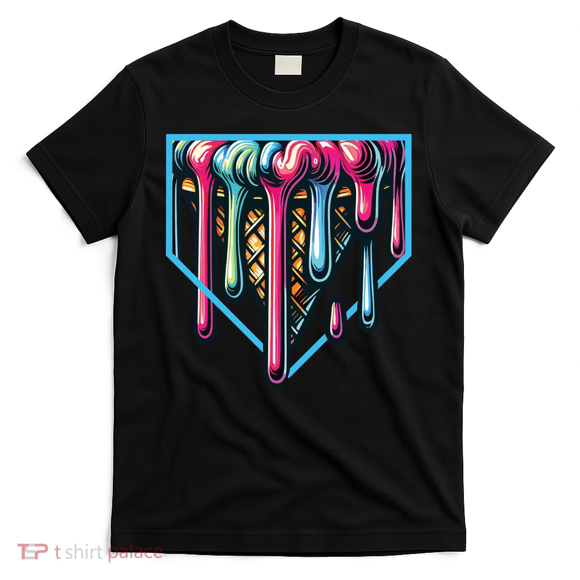 Baseball Home Social Club For Boy Ice Cream Drip T-Shirt