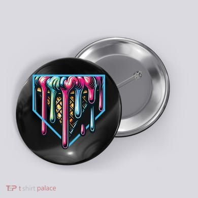 Baseball Home Social Club For Boy Ice Cream Drip Button
