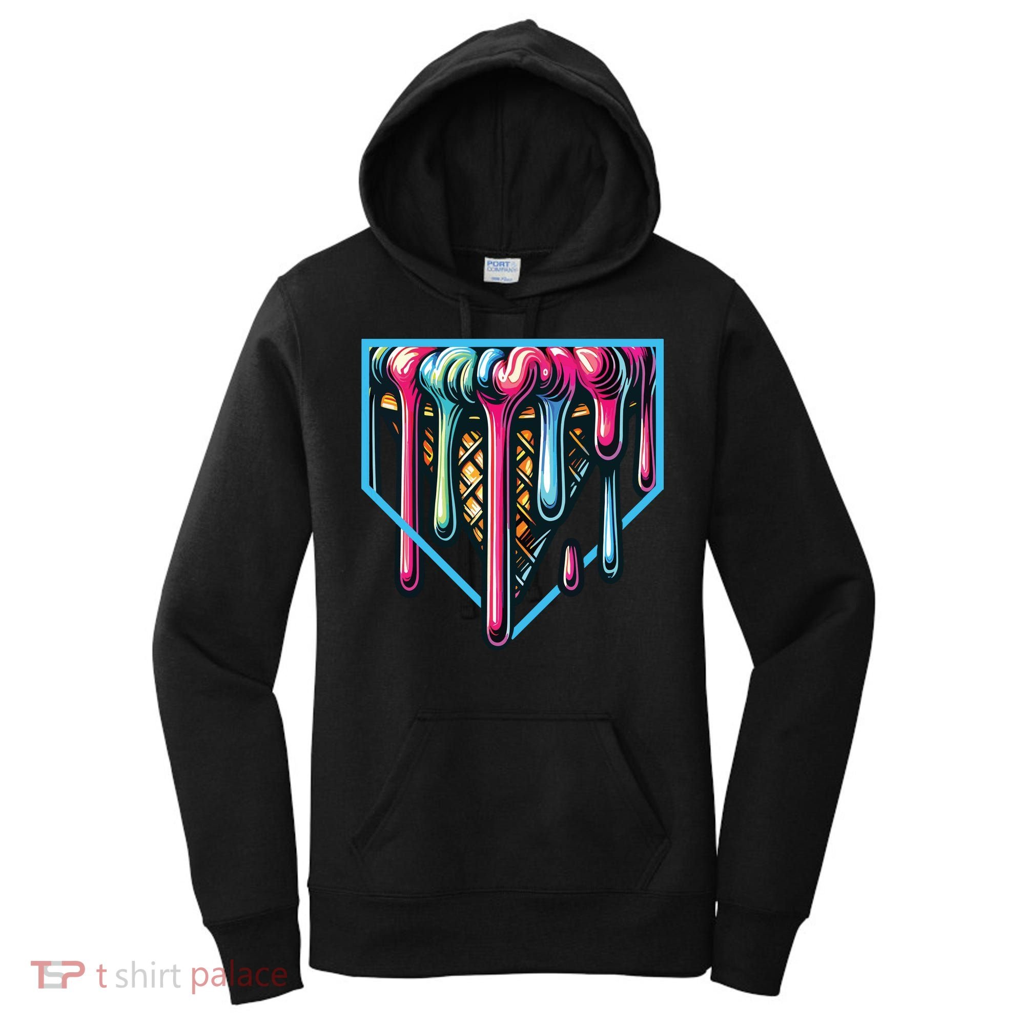 Baseball Home Social Club For Boy Ice Cream Drip Women's Hoodie