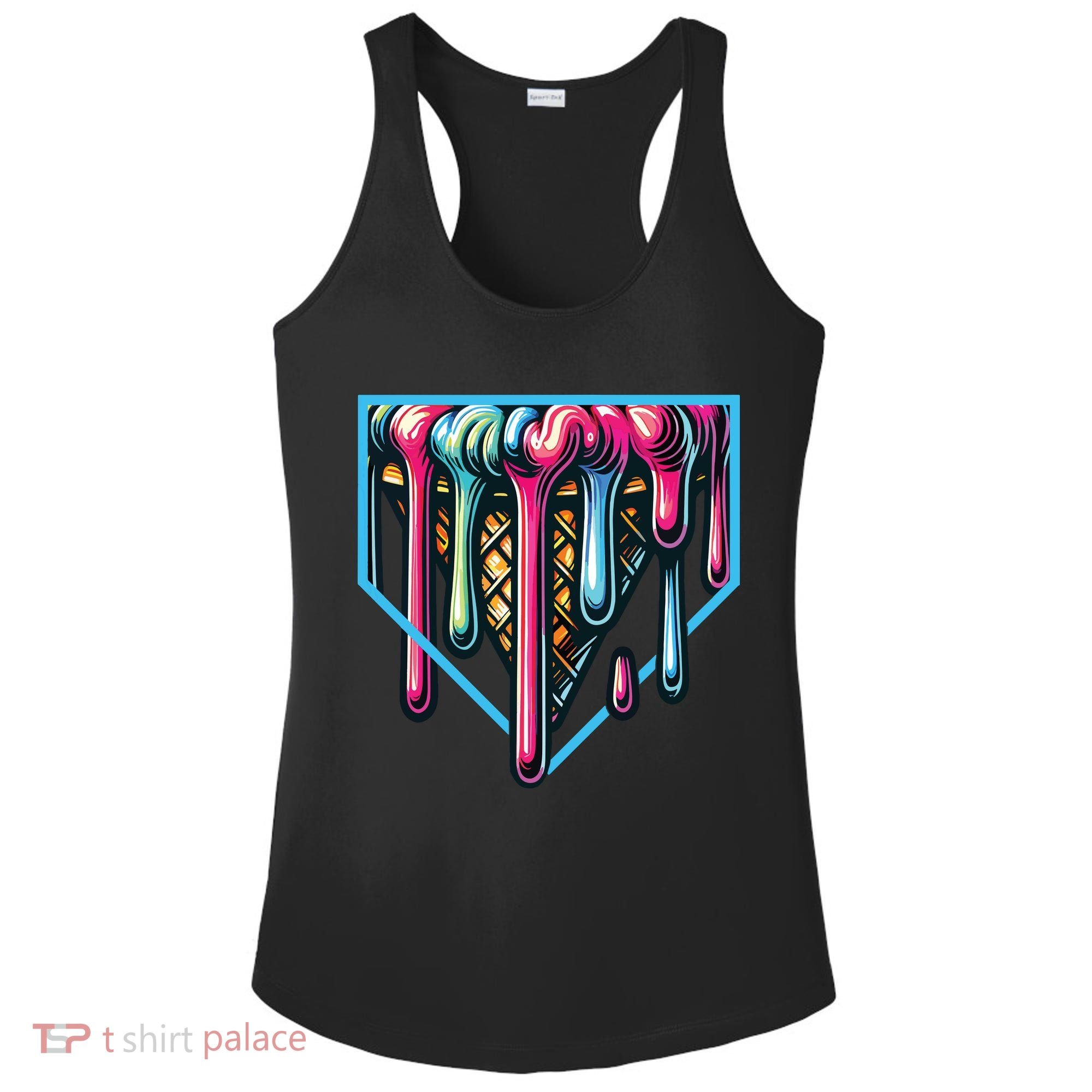 Baseball Home Social Club For Boy Ice Cream Drip Ladies PosiCharge Competitor Racerback Tank