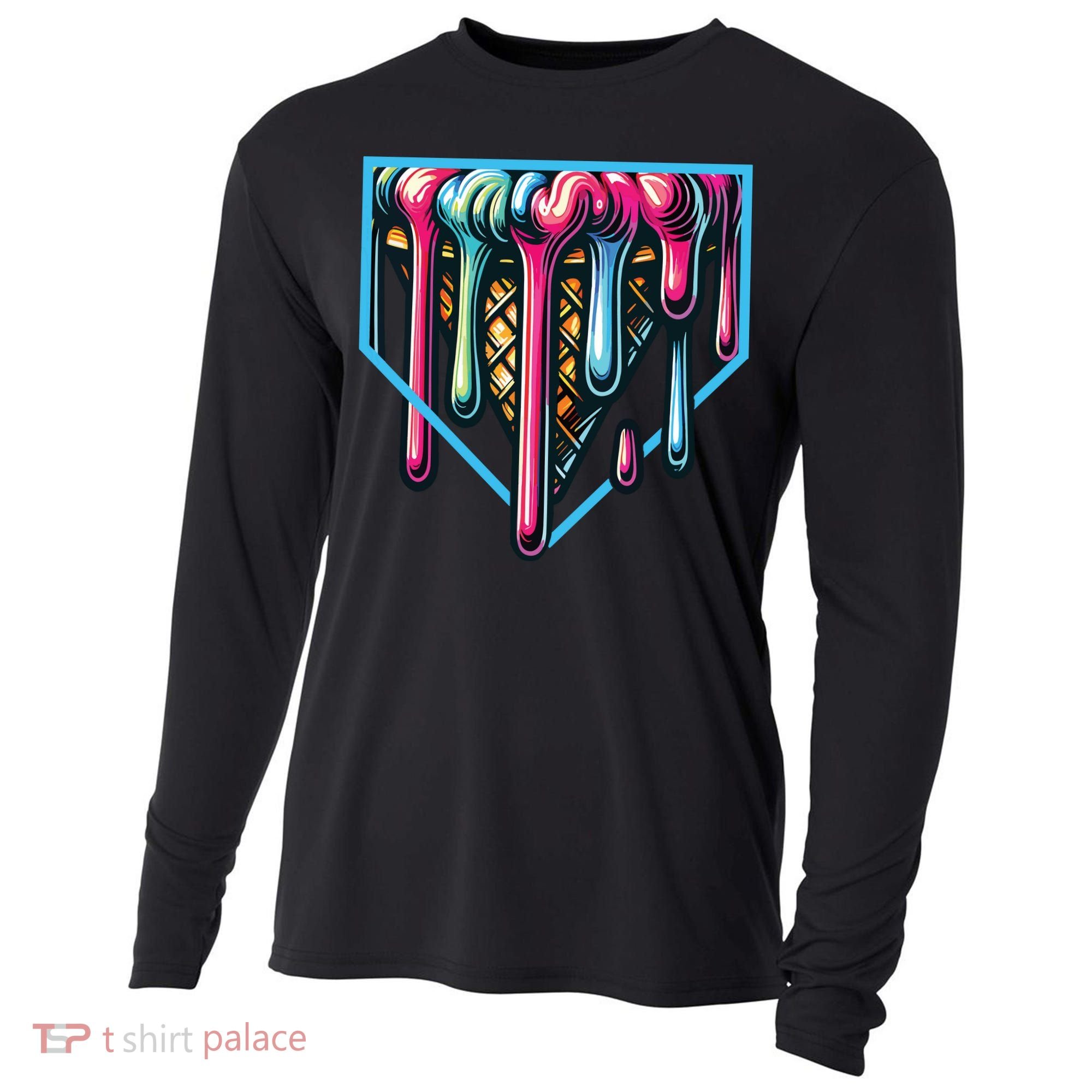 Baseball Home Social Club For Boy Ice Cream Drip Cooling Performance Long Sleeve Crew