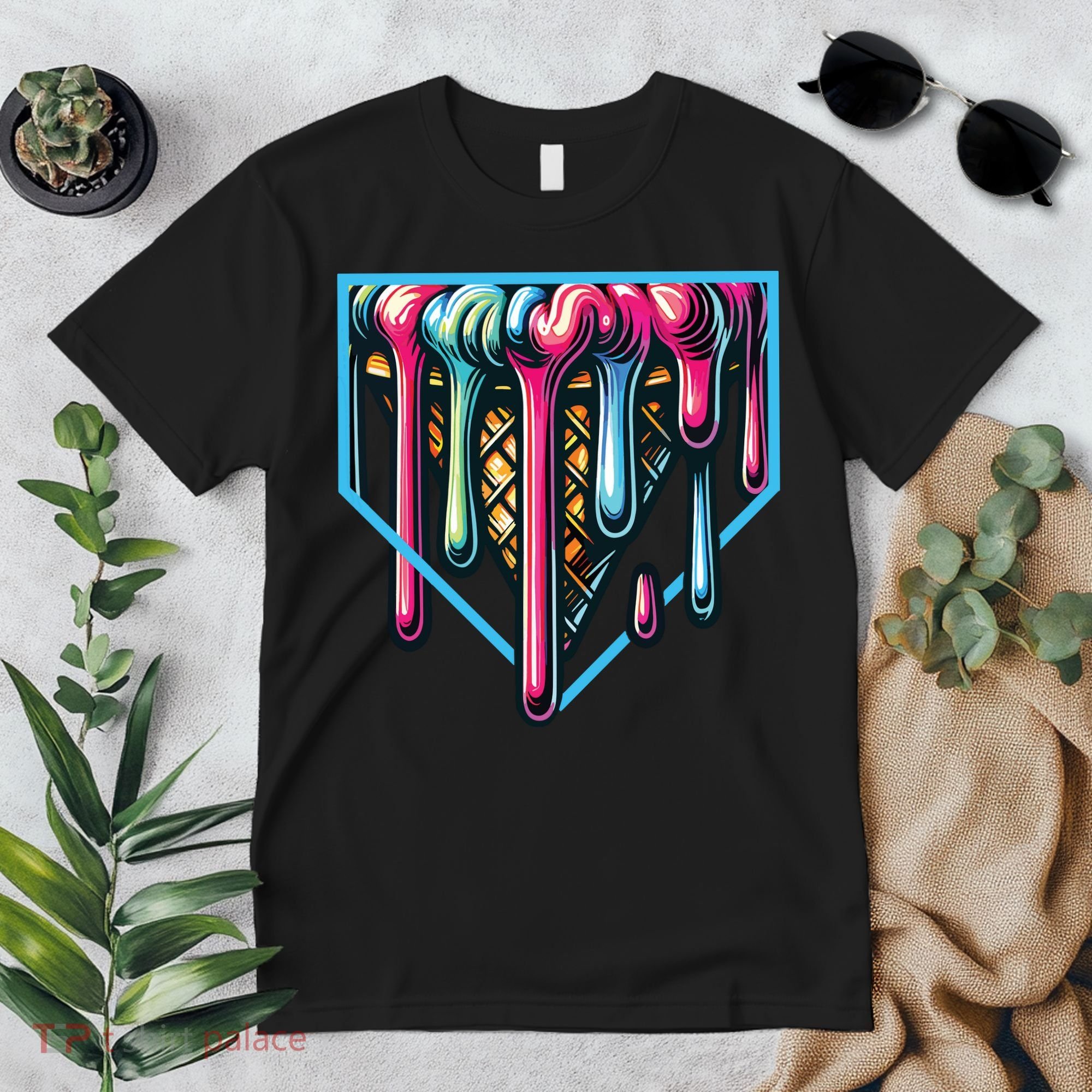 Baseball Home Social Club For Boy Ice Cream Drip Premium T-Shirt