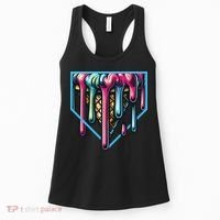 Baseball Home Social Club For Boy Ice Cream Drip Women's Tank Top thumb 0