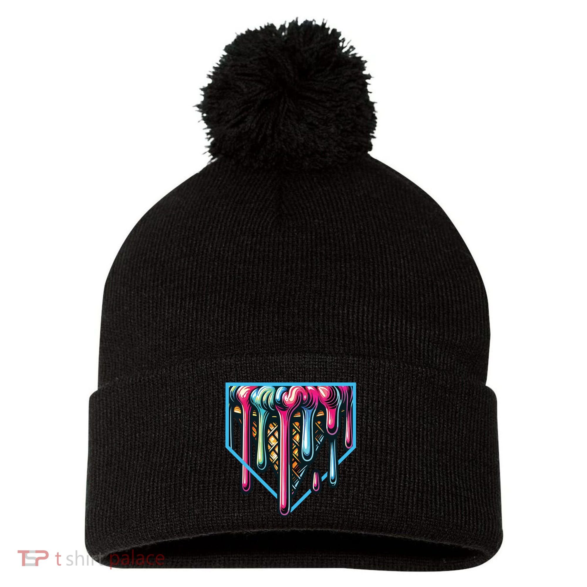 Baseball Home Social Club For Boy Ice Cream Drip Pom Pom 12in Knit Beanie