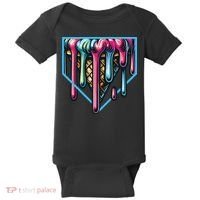 Baseball Home Social Club For Boy Ice Cream Drip Baby Bodysuit thumb 0