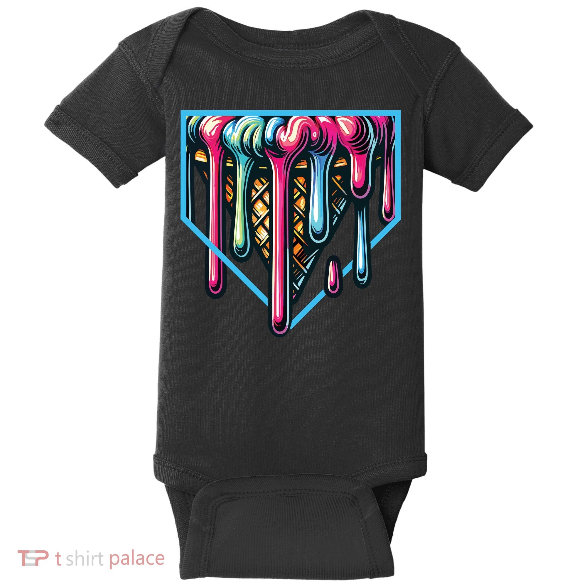 Baseball Home Social Club For Boy Ice Cream Drip Baby Bodysuit