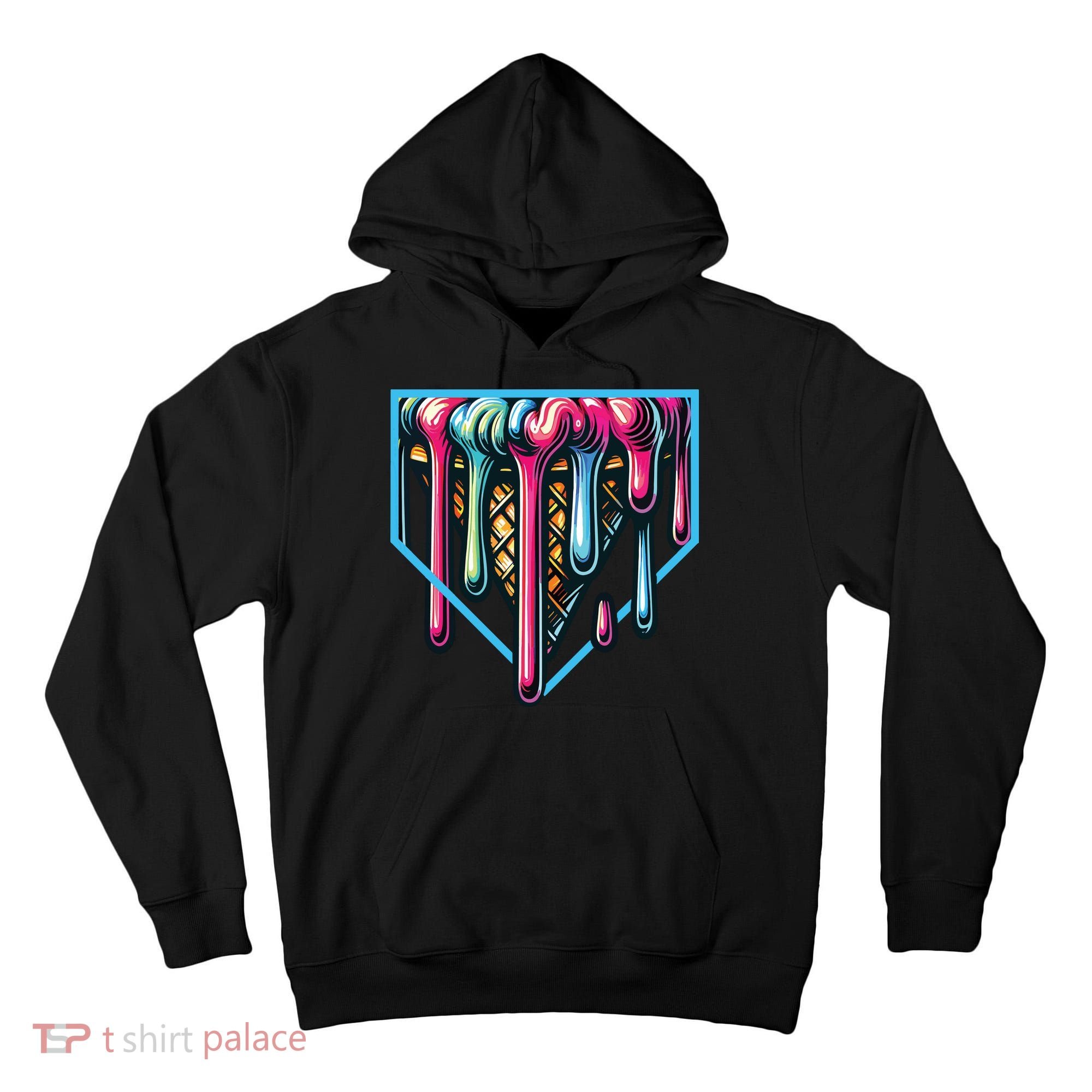 Baseball Home Social Club For Boy Ice Cream Drip Tall Hoodie