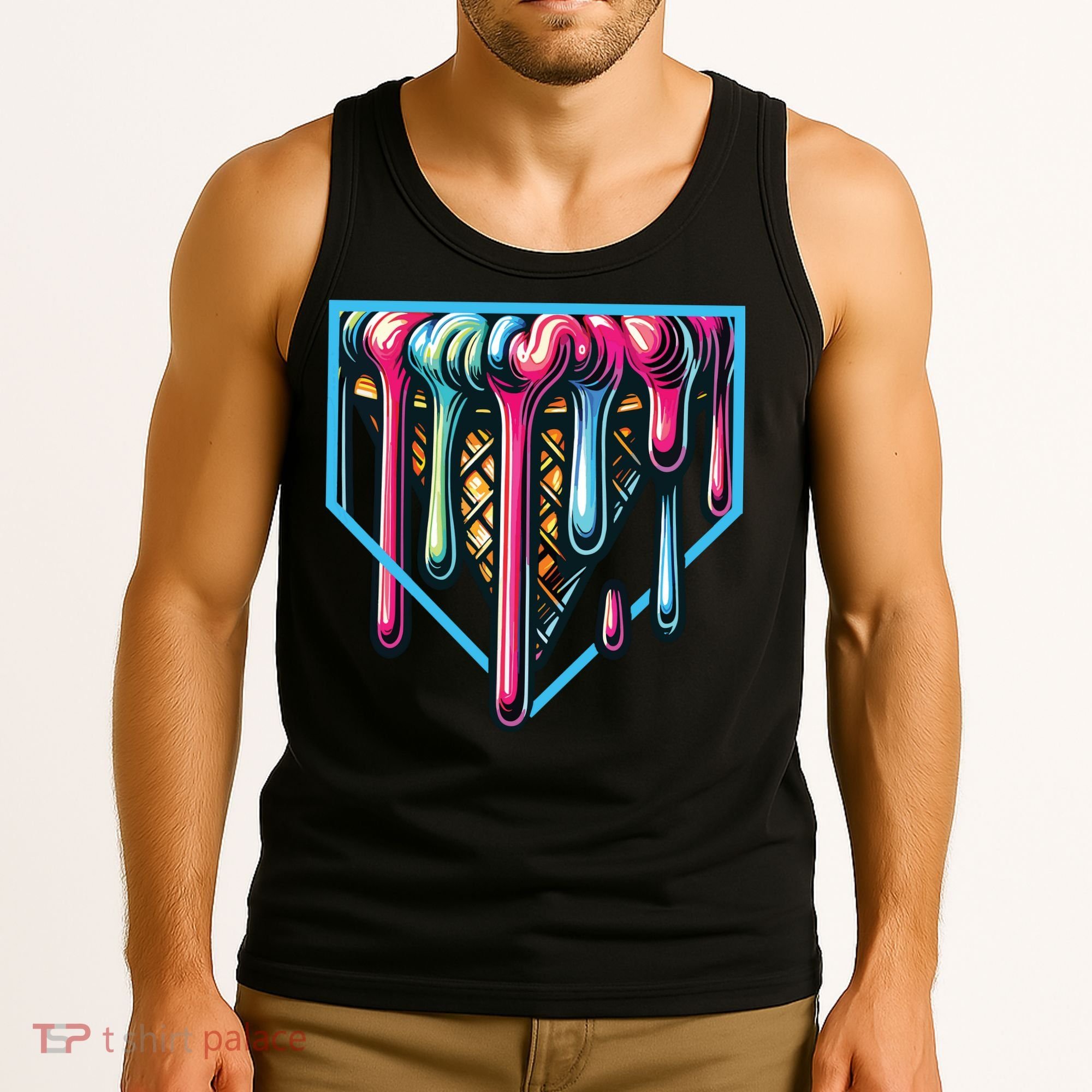 Baseball Home Social Club For Boy Ice Cream Drip Tank Top