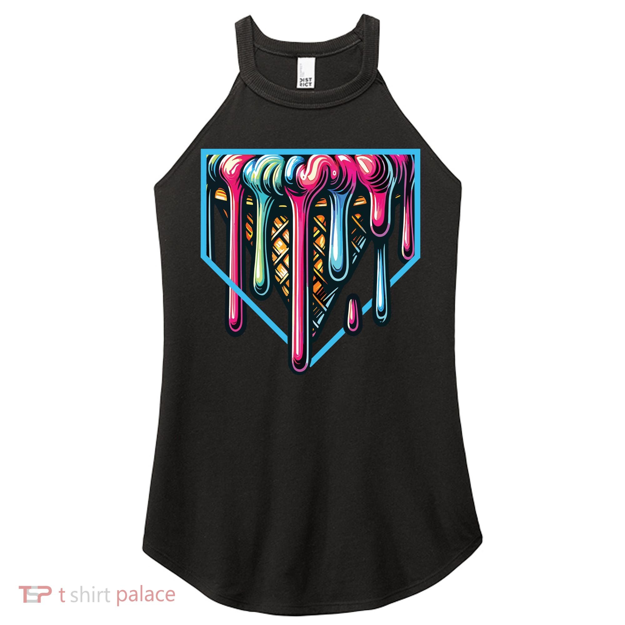 Baseball Home Social Club For Boy Ice Cream Drip Women's Perfect Tri Rocker Tank