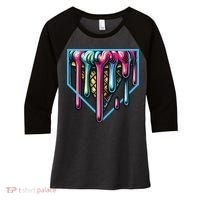 Baseball Home Social Club For Boy Ice Cream Drip Women's Tri-Blend 3/4-Sleeve Raglan Shirt thumb 0