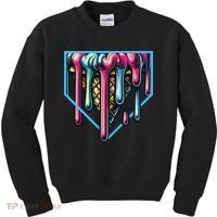 Baseball Home Social Club For Boy Ice Cream Drip Kids Sweatshirt thumb 0