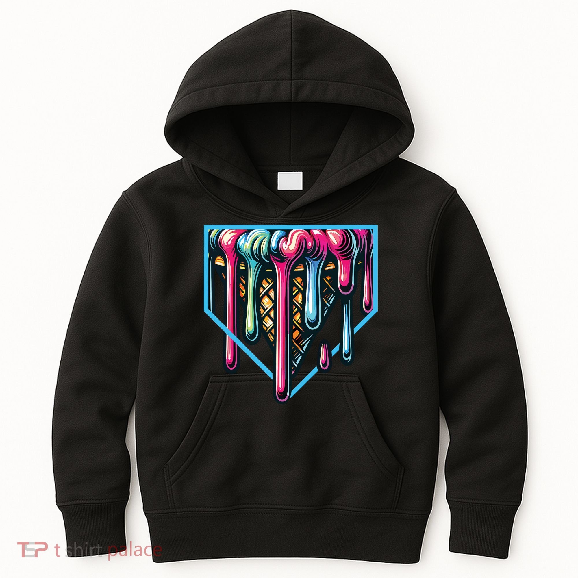 Baseball Home Social Club For Boy Ice Cream Drip Kids Hoodie