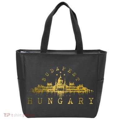 Budapest Hungary Skyline Souvenir Vintage Tote Bag